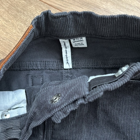 Janie and Jack Grey Corduroy Pants. Size 18-24 months. - Picture 3 of 3